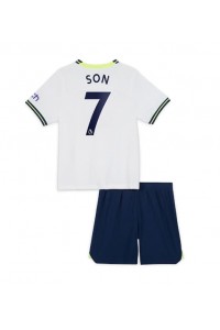 Fotbalové Dres Tottenham Hotspur Son Heung-min #7 Dětské Domácí Oblečení 2022-23 Krátký Rukáv (+ trenýrky)